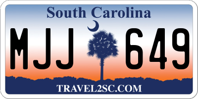 SC license plate MJJ649