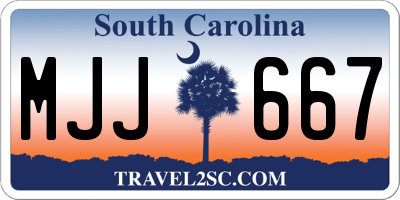 SC license plate MJJ667