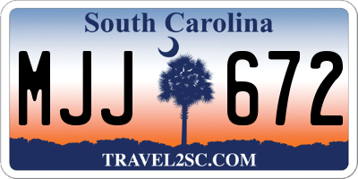 SC license plate MJJ672