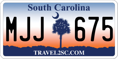 SC license plate MJJ675