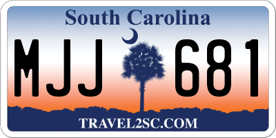 SC license plate MJJ681