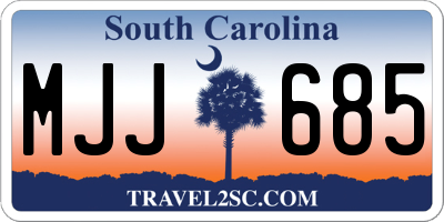 SC license plate MJJ685