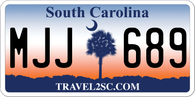 SC license plate MJJ689