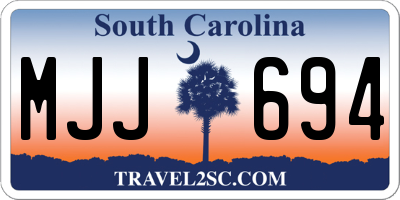 SC license plate MJJ694