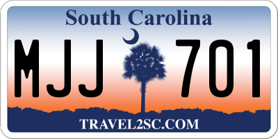 SC license plate MJJ701