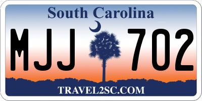 SC license plate MJJ702
