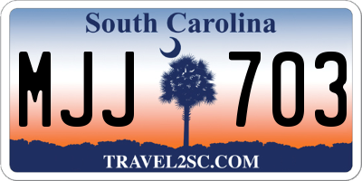 SC license plate MJJ703