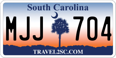 SC license plate MJJ704