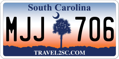 SC license plate MJJ706