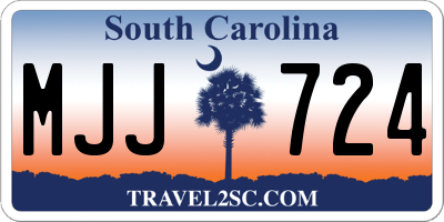 SC license plate MJJ724