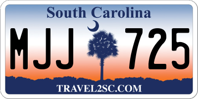 SC license plate MJJ725