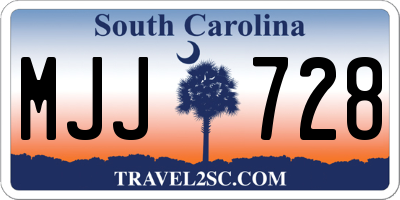 SC license plate MJJ728