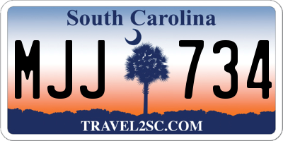 SC license plate MJJ734