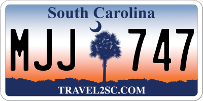 SC license plate MJJ747