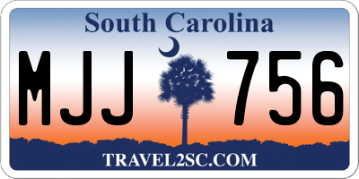 SC license plate MJJ756