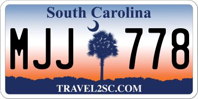 SC license plate MJJ778