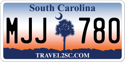 SC license plate MJJ780