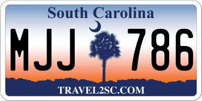 SC license plate MJJ786