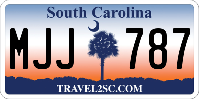 SC license plate MJJ787