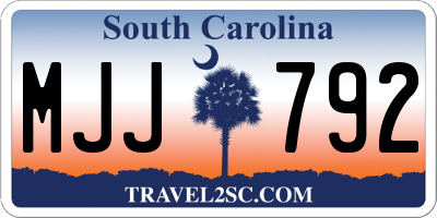SC license plate MJJ792
