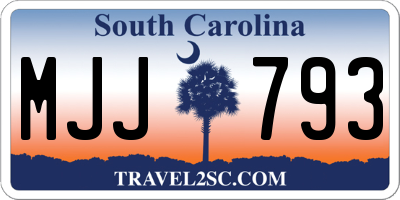 SC license plate MJJ793
