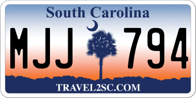 SC license plate MJJ794