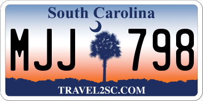 SC license plate MJJ798