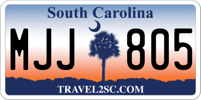SC license plate MJJ805