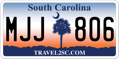SC license plate MJJ806