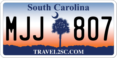 SC license plate MJJ807