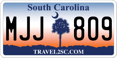 SC license plate MJJ809