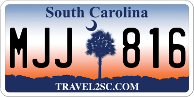 SC license plate MJJ816