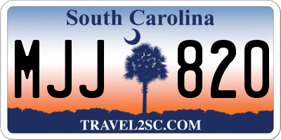 SC license plate MJJ820
