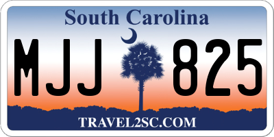 SC license plate MJJ825