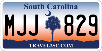 SC license plate MJJ829