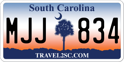 SC license plate MJJ834
