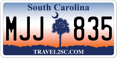 SC license plate MJJ835
