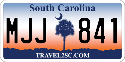 SC license plate MJJ841