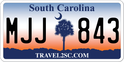 SC license plate MJJ843