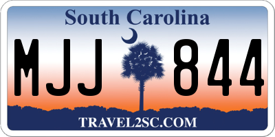 SC license plate MJJ844