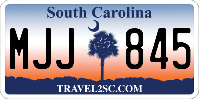 SC license plate MJJ845