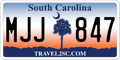 SC license plate MJJ847