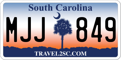 SC license plate MJJ849