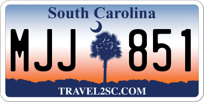 SC license plate MJJ851
