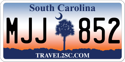 SC license plate MJJ852