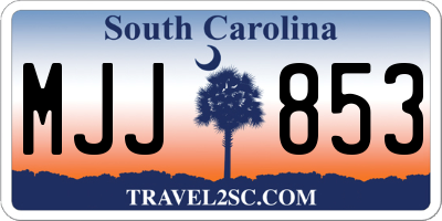 SC license plate MJJ853