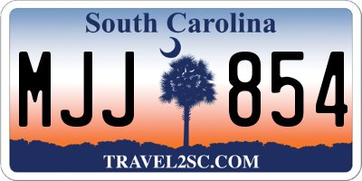 SC license plate MJJ854