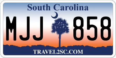 SC license plate MJJ858