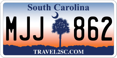 SC license plate MJJ862