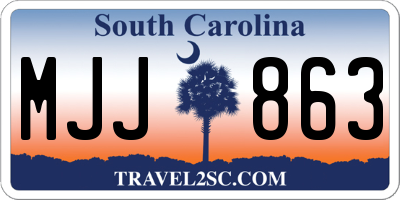 SC license plate MJJ863